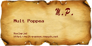 Mult Poppea névjegykártya